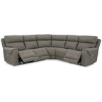 Canapé d'angle inclinable électrique 5 places Starbot gris Signature Design by Ashley - 131 larg. x 131 prof. x 42 haut. (po)