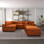 Divano componibile modulare Yannie in velluto in stile Mid-Century Modern