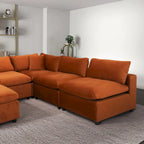 Divano componibile modulare Yannie in velluto in stile Mid-Century Modern
