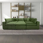 Divano componibile modulare Yannie in velluto in stile Mid-Century Modern