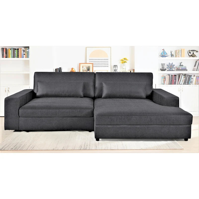 US Pride Furniture 105.52 inch Oversize Facing Chaise Sectional Sofa