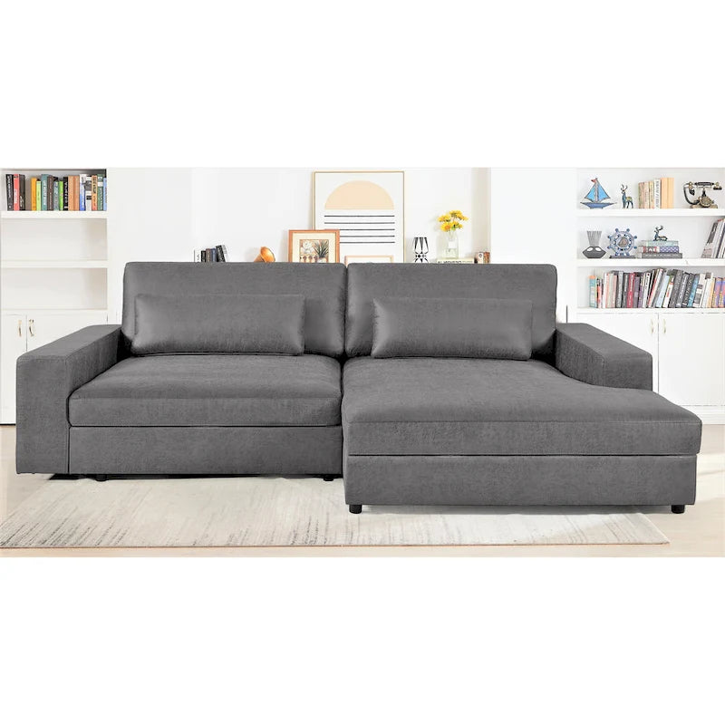 Divano componibile con chaise longue US Pride Furniture da 105,52 pollici, di dimensioni maggiorate, con penisola a sinistra o a destra