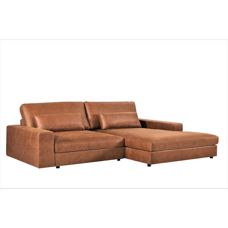Divano componibile con chaise longue US Pride Furniture da 105,52 pollici, di dimensioni maggiorate, con penisola a sinistra o a destra