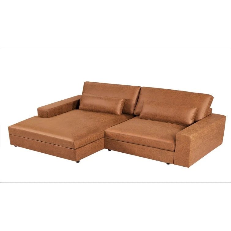 Divano componibile con chaise longue US Pride Furniture da 105,52 pollici, di dimensioni maggiorate, con penisola a sinistra o a destra
