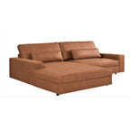 Divano componibile con chaise longue US Pride Furniture da 105,52 pollici, di dimensioni maggiorate, con penisola a sinistra o a destra