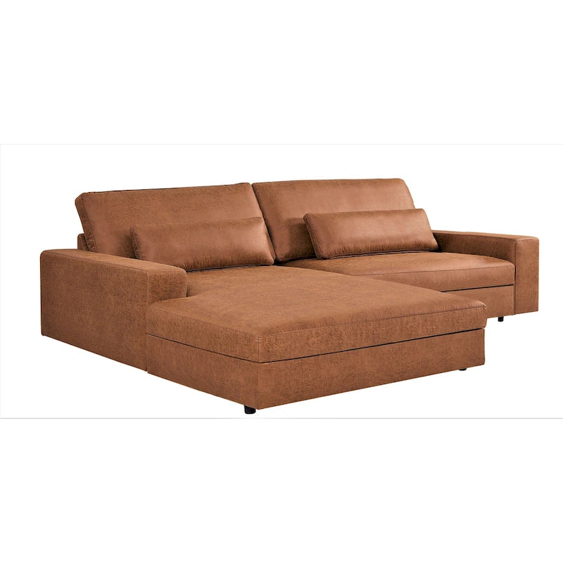 Divano componibile con chaise longue US Pride Furniture da 105,52 pollici, di dimensioni maggiorate, con penisola a sinistra o a destra