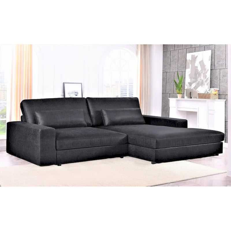 Divano componibile con chaise longue US Pride Furniture da 105,52 pollici, di dimensioni maggiorate, con penisola a sinistra o a destra