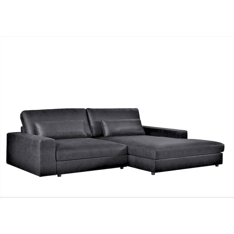 Divano componibile con chaise longue US Pride Furniture da 105,52 pollici, di dimensioni maggiorate, con penisola a sinistra o a destra