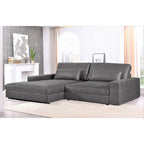 Divano componibile con chaise longue US Pride Furniture da 105,52 pollici, di dimensioni maggiorate, con penisola a sinistra o a destra