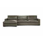 Divano sezionale Vancouver con chaise longue imbottita in Portofino Cavalla