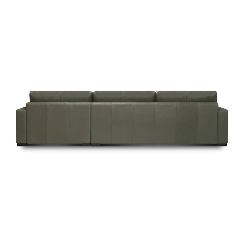 Divano sezionale Vancouver con chaise longue imbottita in Portofino Cavalla