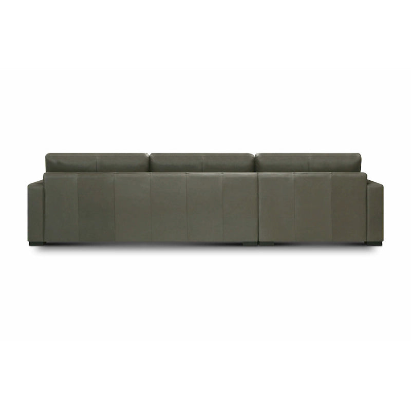 Divano sezionale Vancouver con chaise longue imbottita in Portofino Cavalla