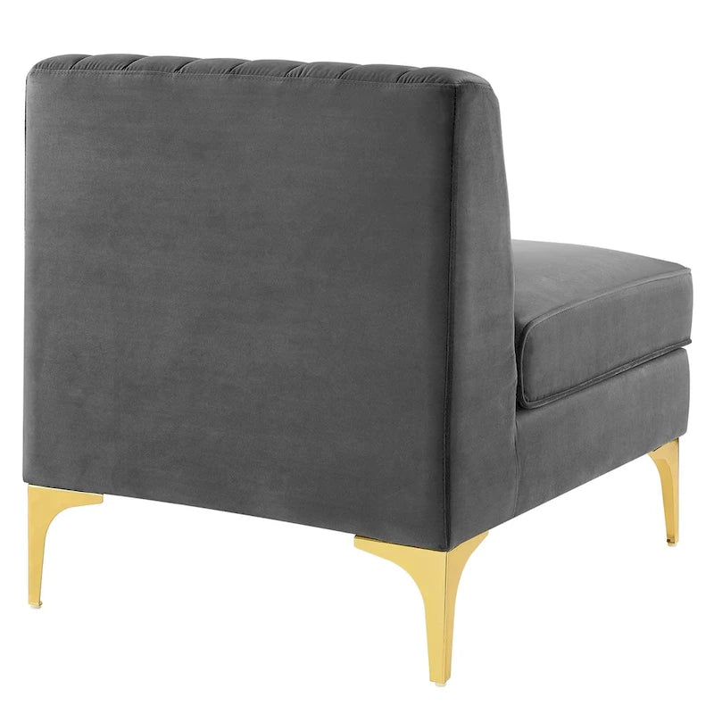 Divano Sezionale a 6 Pezzi Triumph in Velluto Performance con Canale Tufted