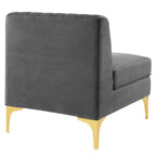 Divano Sezionale a 6 Pezzi Triumph in Velluto Performance con Canale Tufted