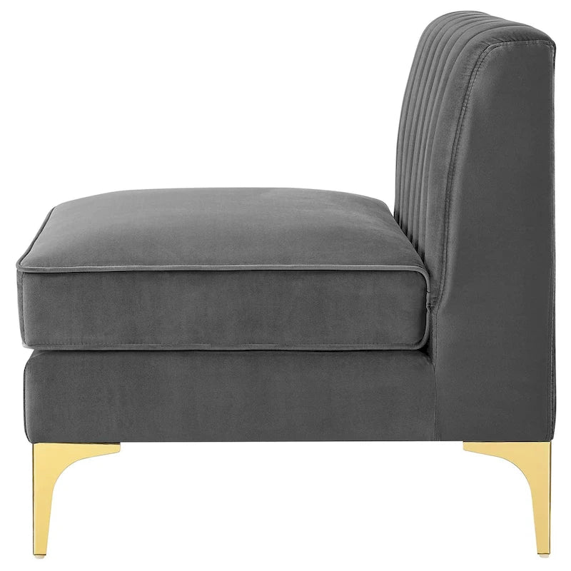 Divano Sezionale a 6 Pezzi Triumph in Velluto Performance con Canale Tufted