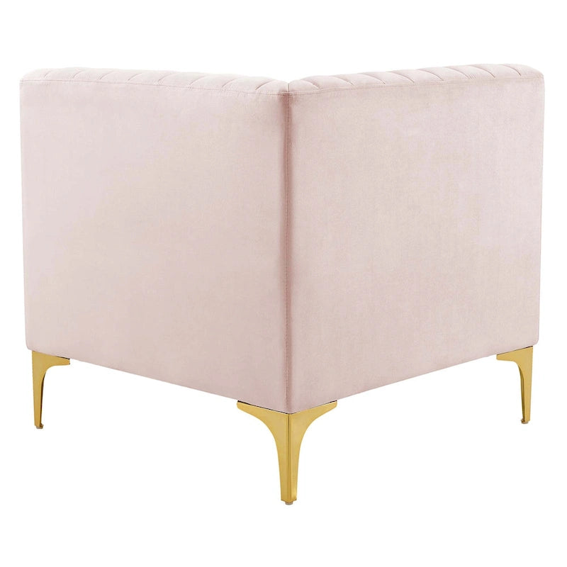 Divano Sezionale a 6 Pezzi Triumph in Velluto Performance con Canale Tufted