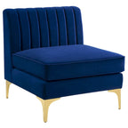 Divano Sezionale a 6 Pezzi Triumph in Velluto Performance con Canale Tufted