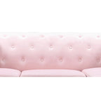 Divano componibile Pompano da 83 pollici in velluto trapuntato con 2 cuscini decorativi - 83L x 58P x 31A