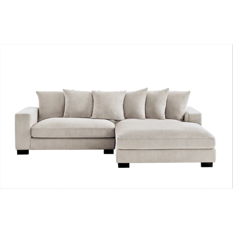 Canapé d'angle en velours côtelé 260 cm Us Pride Furniture Payan