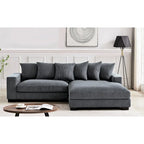 Canapé d'angle en velours côtelé 260 cm Us Pride Furniture Payan
