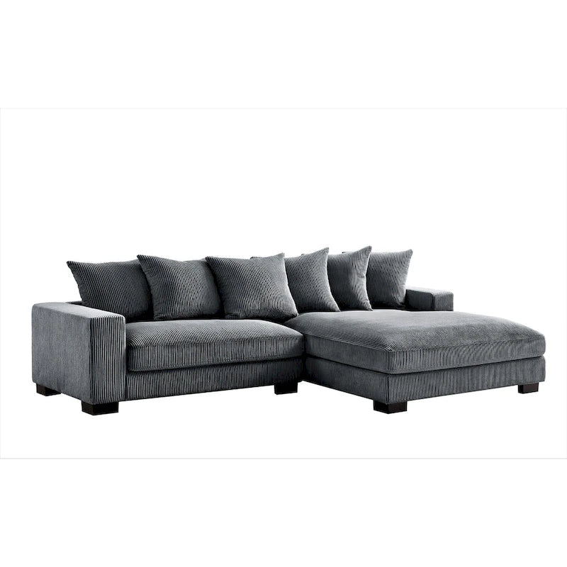 Canapé d'angle en velours côtelé 260 cm Us Pride Furniture Payan