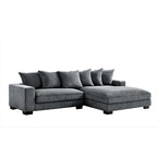 Canapé d'angle en velours côtelé 260 cm Us Pride Furniture Payan