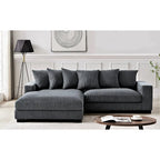 Canapé d'angle en velours côtelé 260 cm Us Pride Furniture Payan