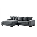 Canapé d'angle en velours côtelé 260 cm Us Pride Furniture Payan