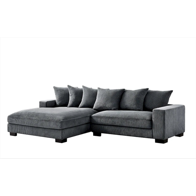 Canapé d'angle en velours côtelé 260 cm Us Pride Furniture Payan