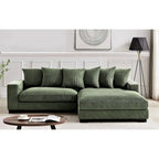 Canapé d'angle en velours côtelé 260 cm Us Pride Furniture Payan