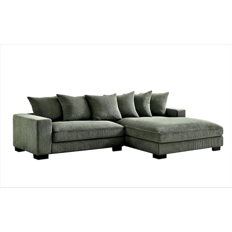 Canapé d'angle en velours côtelé 260 cm Us Pride Furniture Payan
