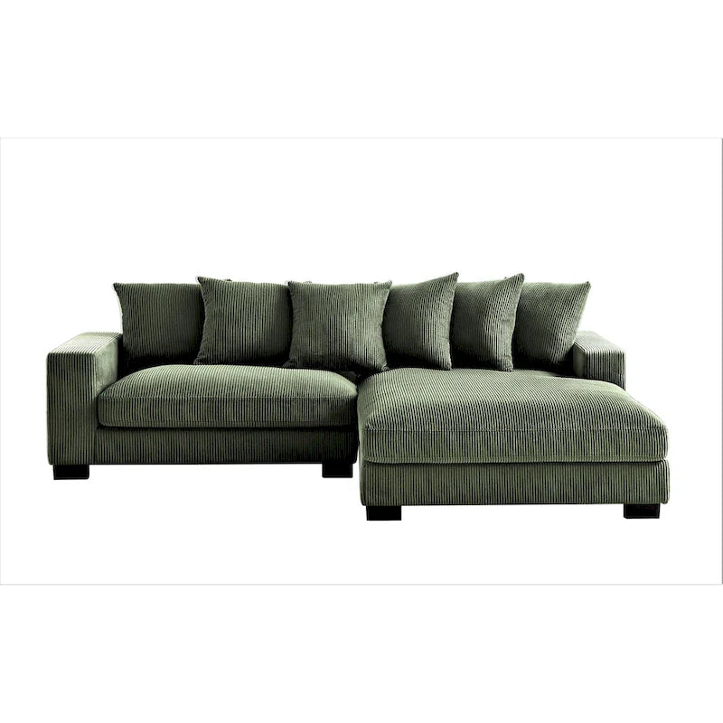 Canapé d'angle en velours côtelé 260 cm Us Pride Furniture Payan