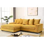 Canapé d'angle en velours côtelé 260 cm Us Pride Furniture Payan