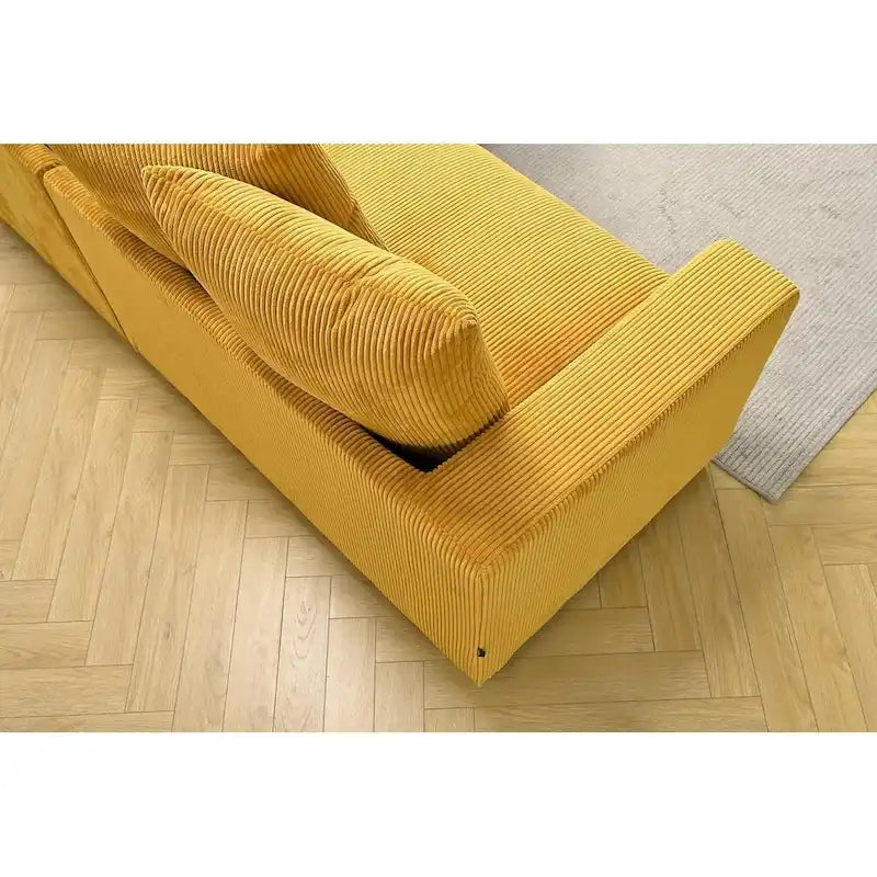 Canapé d'angle en velours côtelé 260 cm Us Pride Furniture Payan