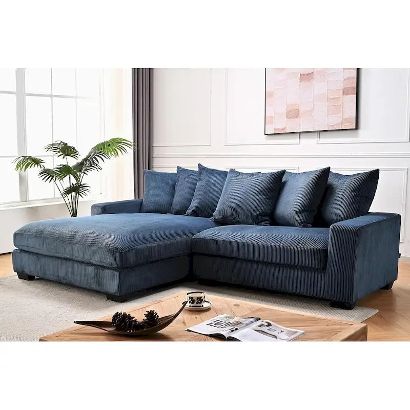 Canapé d'angle en velours côtelé 260 cm Us Pride Furniture Payan