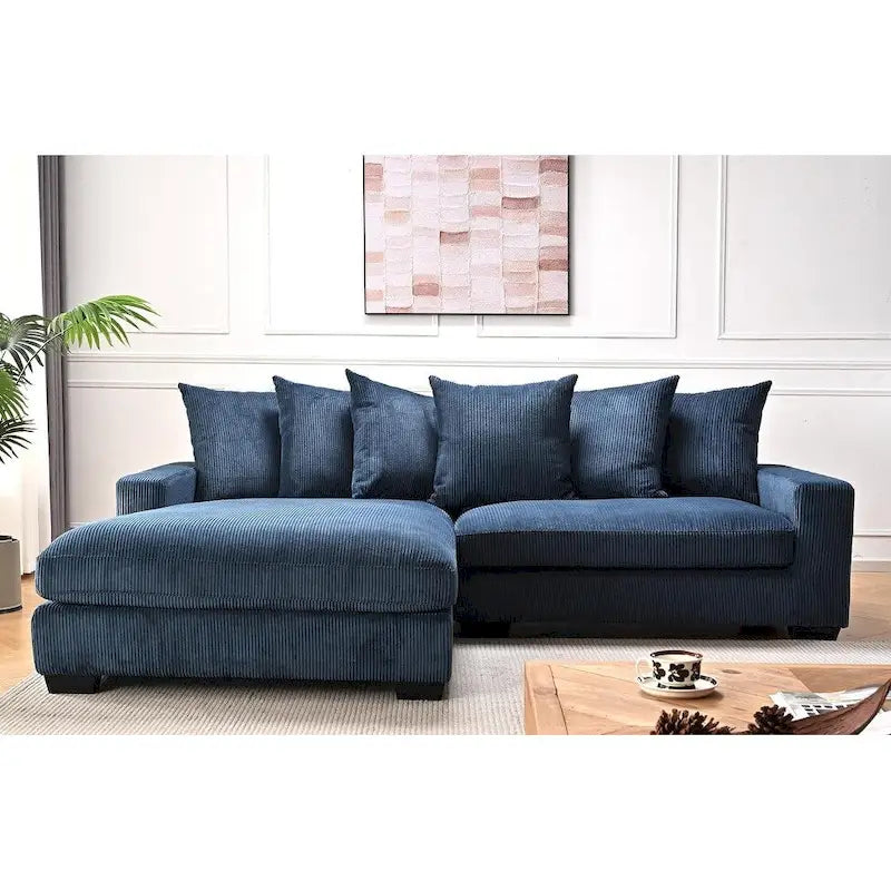 Canapé d'angle en velours côtelé 260 cm Us Pride Furniture Payan