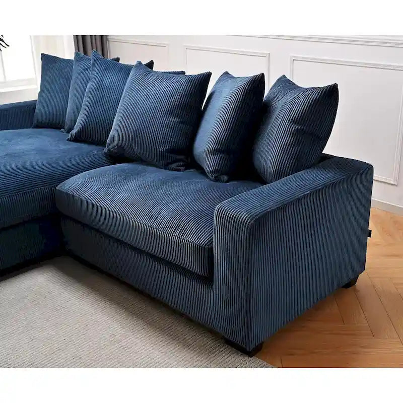 Canapé d'angle en velours côtelé 260 cm Us Pride Furniture Payan