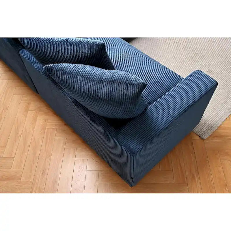 Canapé d'angle en velours côtelé 260 cm Us Pride Furniture Payan