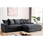 Canapé d'angle en velours côtelé 260 cm Us Pride Furniture Payan