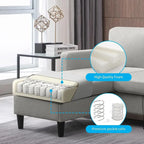 Divano componibile Mixoy Convertible con pouf contenitore, chaise longue reversibile