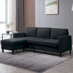 Divano componibile Mixoy Convertible con pouf contenitore, chaise longue reversibile