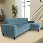 Coast to Coast Sofas Divano Sezionale a L Contemporaneo Poliestere Nylon Massello di Legno Tappezzato