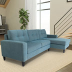 Coast to Coast Sofas Divano Sezionale a L Contemporaneo Poliestere Nylon Massello di Legno Tappezzato