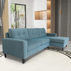 Coast to Coast Sofas Divano Sezionale a L Contemporaneo Poliestere Nylon Massello di Legno Tappezzato