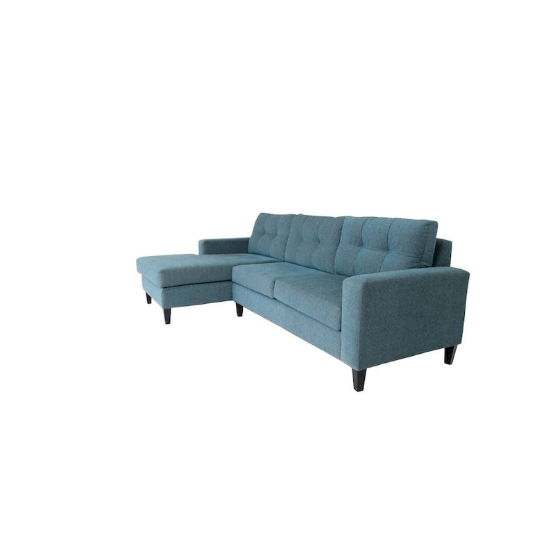 Coast to Coast Sofas Divano Sezionale a L Contemporaneo Poliestere Nylon Massello di Legno Tappezzato