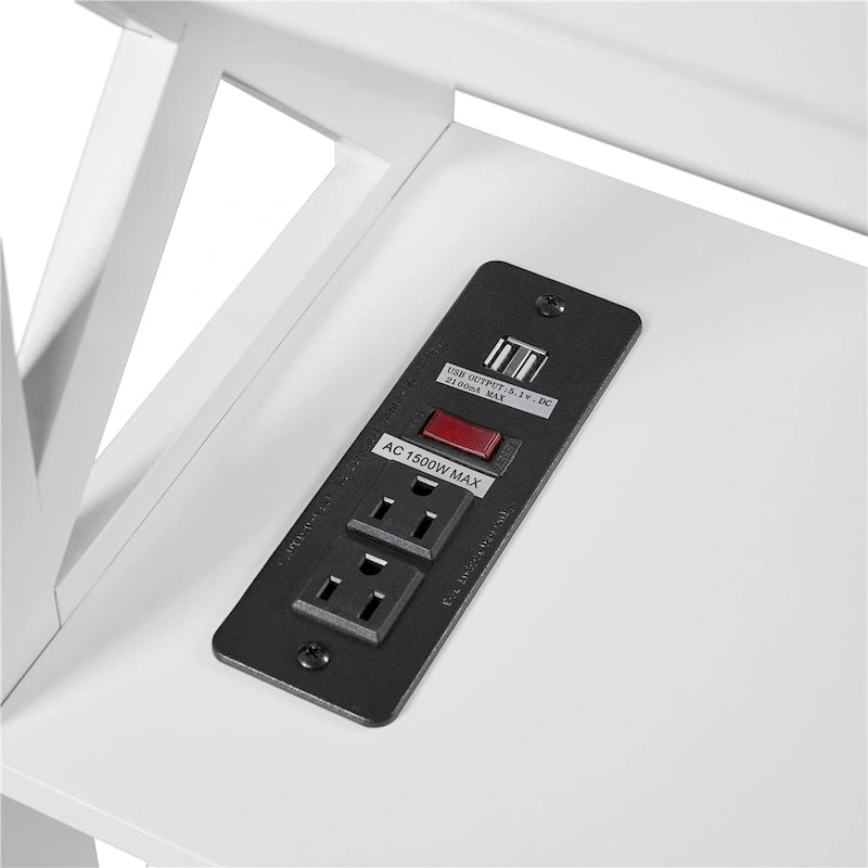 Consolle in legno con presa elettrica Tavolo da ingresso