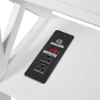 Consolle in legno con presa elettrica Tavolo da ingresso