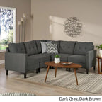 Divano componibile a 5 posti Emmie Mid-century Modern di Christopher Knight Home