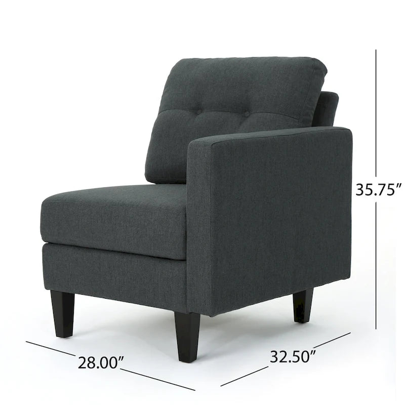 Divano componibile a 5 posti Emmie Mid-century Modern di Christopher Knight Home