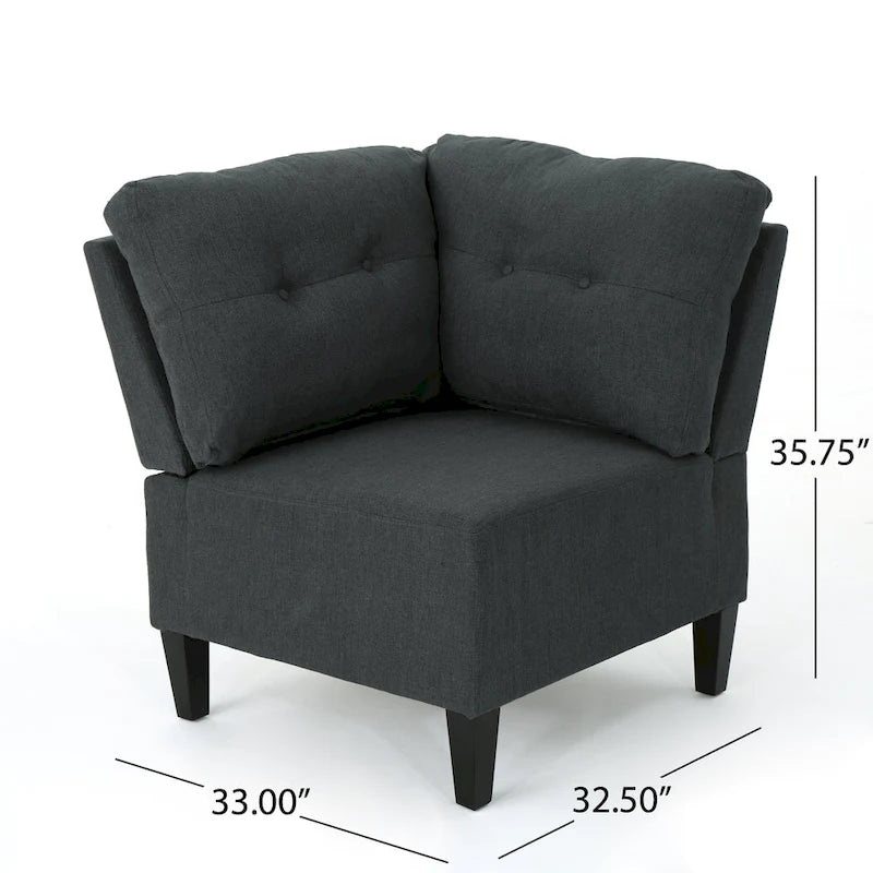Divano componibile a 5 posti Emmie Mid-century Modern di Christopher Knight Home